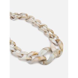 Résine Chunky Chaîne Pendentif Collier Audacieux Élégant Bijoux Léger À La Main Déclaration Ange Modèle Femmes Fête Finition Brillante - Product Image 2