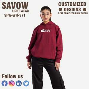 Vente en gros Pull surdimensionné Sweatshirts courts en coton Vestes polaires Streetwear à capuche pour femmes Sweats à capuche pour hommes - Product Image 3