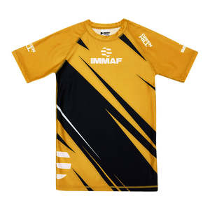 Camiseta de Compresión MMA de Manga Corta, Marca Gold Green Hill, Aprobada por la IMMAF, Anti-UV, Spandex, Ropa Deportiva - Product Image 1