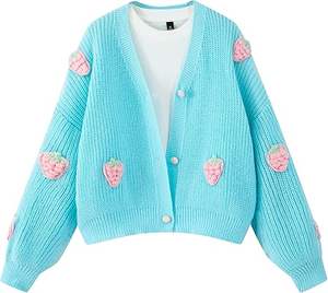 Suéter de Punto Hecho a Mano para Mujer, Diseño de Ganchillo, Bordado, para Invierno, Personalizado - Product Image 3