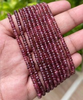 Perles facettées rondes de 16 pouces, qualité AAA, tourmaline rose rubellite naturelle de 2 mm, fabrication de bijoux, vente en gros, approvisionnement en vrac