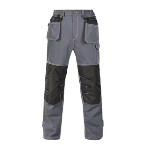 Pantalones de trabajo de seguridad reflectantes duraderos para hombres con bolsillos para herramientas y rodilleras para uso en construcción - Product Image 4