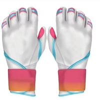 Gants de frappeur de baseball en cuir pour gaucher, qualité supérieure, fermeture auto-agrippante, tissu non tissé respirant, personnalisables, vente en gros USA