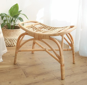 Silla de salón de ratán hecha a mano para patio o balcón Silla de ratán natural de estilo bohemio para sala de estar Eco-Consciente - Product Image 4