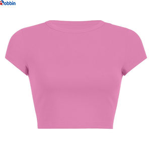 Camisetas Nuevas para Mujer, Camisetas Cortas Estampadas de Verano, Camisetas de Algodón Lisas con Gráficos, Camisetas Cortas de Manga Corta con Cuello Redondo para Mujer - Product Image 3