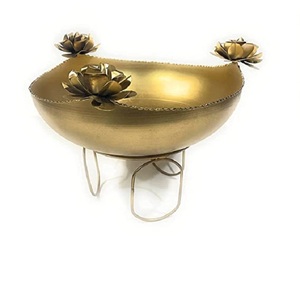 Tazón de Metal hecho a mano para servir comida, tazón decorativo para mesa de comedor, tazón para servir frutas para el hogar - Product Image 3