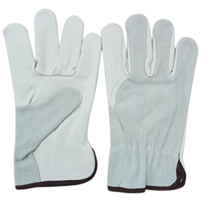 Gants de travail en cuir de vache à grain fendu de haute qualité pour hommes Combinaison de gants de sécurité de soudage anti-impact ignifuge imperméable - Product Image 2