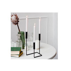 hot sale <b>candle</b> <b>stick</b> holder topper <b>candle</b> holder 3 pcs matte <b>black</b> colored <b>candle</b> pillar decorative luxury <b>candle</b> <b>stick</b> - Product Image 1