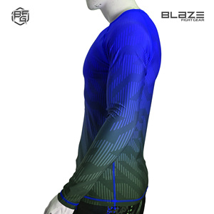 Venta al por mayor de manga larga de compresión Fitness Gym camisas personalizadas sublimadas BJJ Rashguard camisas para hombre MMA Rash Guard - Product Image 2