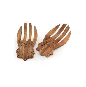 Ensemble de service à salade en bois de manguier au design attrayant, produit solide, serveurs à salade pour la maison, best-seller - Product Image 1