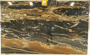 แผ่นหินแกรนิตสีทองฟิวชั่นและแผ่นพื้นขัดเงาดีไซน์ทันสมัยสำหรับเคาน์เตอร์และวิลล่าทนทานจากอินเดียสำหรับบ้านสำนักงาน - Product Image 3