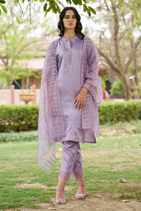 Ensemble Kurti Pant Dupatta en soie de qualité supérieure avec broderie Travail lourd en organza Dupatta brodé Ensemble Kurti - Product Image 3
