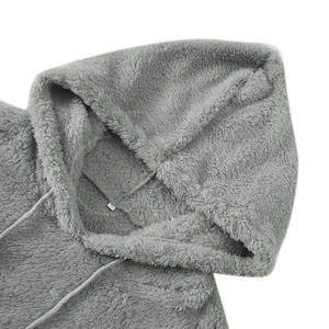 เสื้อฮู้ดดี้ผู้ชายสำหรับฤดูหนาว สีพื้น ผ้าฟลีซรักษ์โลก สกรีนโลโก้ได้ ของใหม่ - Product Image 3