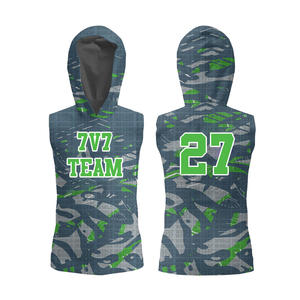 High Quality Custom Designed Professional American Flag Football Wear Breathable 7V7 7on7 <b>Tops</b> Shirts Uniform Sets AND jeresey - Product Image 1