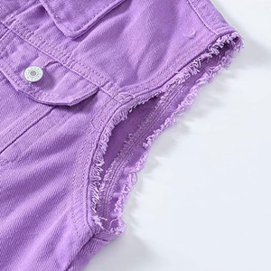 Gilet en jean d'hiver pour homme avec logo personnalisé, couleur unie, respirant, en coton écologique, anti-plis, décontracté, grande taille, direct usine - Product Image 5