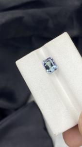 Certificado Natural no calentado Bio Color tanzanita Octágono piedra de corte brillante Zoisita Natural tanzanita 1,74 quilates lupa limpia - Product Image 4