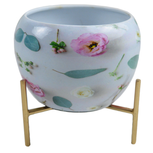 Macetas de flores modernas, diseño de acabado esmaltado, Decoración de mesa interior, maceta, diseño de sala de estar, macetas de Metal - Product Image 6