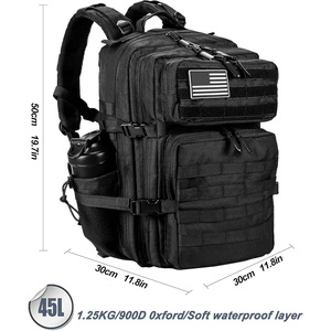 Mochila táctica funcional al aire libre con logotipo personalizado impresión bordado senderismo Camping bolsa de viaje OEM fabricante de fábrica - Product Image 2