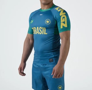 Diseña Tus Propias Camisetas de Compresión MMA Bjj Rash Guard 2026, Venta al por Mayor, Sublimación Personalizada, Spandex Corto - Product Image 1