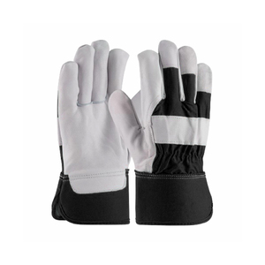 2025n Gants de travail en cuir résistants à la chaleur personnalisés et robustes Gants de travail semi-cuir de sécurité industrielle à bas prix - Product Image 6