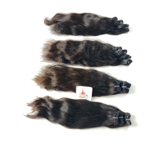 Indien 100% Naturel Noir Couleur Vague Profonde Extensions de Cheveux Cuticule Aligné Double Trame Machine Aucun Traitement Femmes de Cheveux Humains - Product Image 5