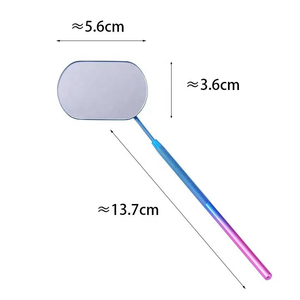 Miroir mural en acier inoxydable de qualité supérieure plaqué or pour les salons de beauté, inspection des cils grand angle pour les cils - Product Image 2