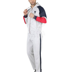 Trajes de chándal de invierno para hombre nueva moda patrón sólido 100% algodón con cremallera con cuello con capucha logotipo personalizable transpirable de talla grande - Product Image 3