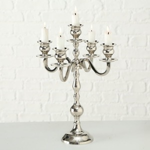 Decorative Metal <b>Candelabra</b> Available in Antique Silver Design Perfect for Formal Dining Events Wedding & Home Decor Centerpiece - Product Image 4