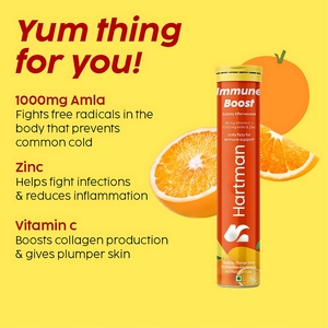 Daily Immune Boosting Adult Wellness Effervescent <b>Tablets</b> Vitamin C Amla Zinc Orange Zest Flavor 15 Healthcare Supplement - Product Image 3