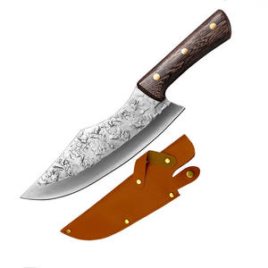 Hache de chasse de qualité industrielle supérieure, lame en acier inoxydable, manche en acier inoxydable, longueur totale de 400 mm, étui en cuir - Product Image 1