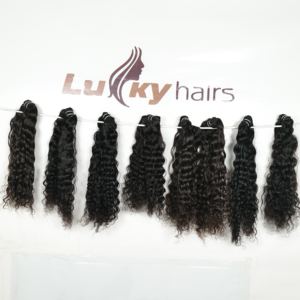 Extensiones de cabello Remy alineadas con cutícula de templo indio Virgen sin procesar Natural 100%, estilos de onda profunda de onda de agua, cabello humano - Product Image 6