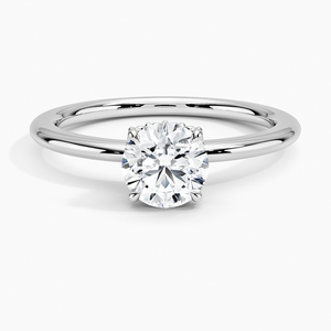 แหวนเพชรเม็ดเดี่ยวลายดอกไม้สำหรับปลูกในแล็บทำมือแหวนโซลิแทร์ทองคำขาว14K เครื่องประดับผู้หญิงสำหรับงานแต่งงาน - Product Image 1