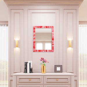 Miroir mural en incrustation d'os artisanal, style marocain, décoration d'intérieur - Product Image 1