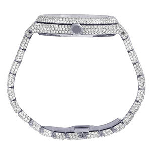 Fashion Iced Out Moissanite Quartz Dial <b>Watch</b> with Glass Crystal and Stainless Steel Case - Product Image 6