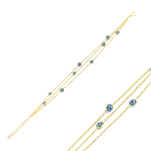 New Fashion Turkish Eye Design Dainty <b>Charm</b> Bracelet Handmade 925 Sterling Silver Jewelry for Women-Gift & Party Occasions - Product Image 2