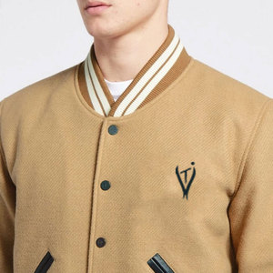 Veste en toile légère pour hommes de haute qualité hiver col montant personnalisé motif respirant décoration chemise en coton mince - Product Image 5