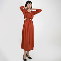 Robe trapèze élégante en lin pur à pois, longueur genou, pour femme, unie, fabriquée par des experts OEM/ODM