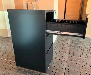 Armoire à dossiers verticale en métal noir à 3 tiroirs avec serrure, armoire de classement en acier verrouillable pour dossiers suspendus format Lettre/A4/Légal - Product Image 6