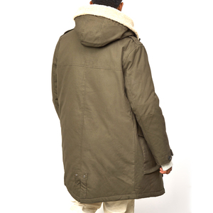 Parka cálida de invierno con capucha para hombre de diseño personalizado OEM tela de lona con cuello levantado chaqueta parka para hombre - Product Image 5