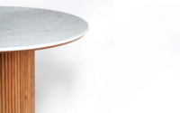 Mesa de Comedor Moderna de Lujo de Alta Calidad, Madera Sólida con Cubierta de Mármol, Portátil, para Uso en Hoteles y Casas de Campo, Mueble Elegante, Resistente y Duradero