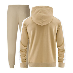 Regular Fit Winter French Terry Solid Tracksuit for Men Heavyweight Hoodie and Joggers Set with OEM Custom Options - Product Image 2