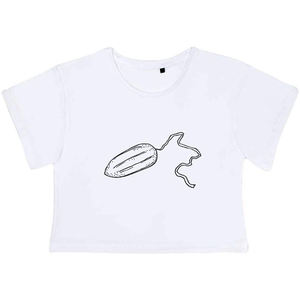 Camiseta corta de algodón de ajuste cómodo para mujer, Camiseta estampada de verano para uso diario y trajes Casuales - Product Image 5