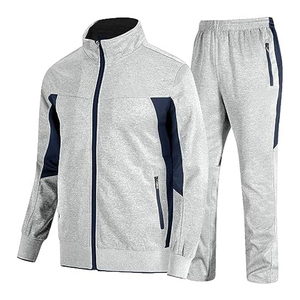 Nouveauté, ensembles d'extérieur d'hiver, imprimés numériques, tissés en 3D, décontractés, respirants, légers, fermeture éclair intégrale, survêtement en polaire à capuche pour hommes - Product Image 1