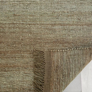 Alfombra moderna de yute de hilo fino hecha a mano, anudada a mano directamente de fábrica para uso doméstico en interiores para habitaciones y puertas - Product Image 1