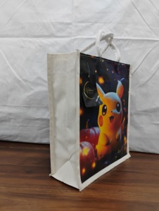 กระเป๋าช็อปปิ้งผ้าใบพิมพ์ลายธรรมชาติพร้อมที่ปิดซิป - Product Image 2