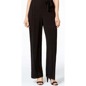 Tuta Nera da Donna NY Collection a Gamba Larga con Cintura a Fascia Alta e Stampa Fantasia Fitness, Taglie dalla XS alla L, Ideale per l'Estate - Product Image 3