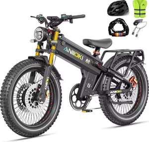 HOTSALES 6000W A9 Pro Max มอเตอร์คู่ พร้อมแบตเตอรี่ 60V 70/80ah ความเร็วสูงสุด 45 ไมล์ต่อชั่วโมง ยางขนาด 26 4.8 นิ้ว สำหรับประกอบเอง ระดับอุตสาหกรรม รถมอเตอร์ไซค์วิบาก - Product Image 4