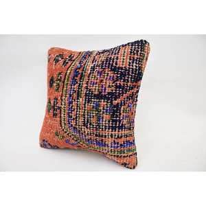 Multicolor Bohemian Wool <b>Pillow</b> 12x12 Inch Patchwork Kantha Decorative Cushion Vintage Embroidered Print for Home Floor Use - Product Image 3