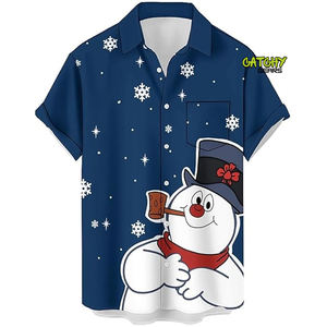 Camisa de Manga Corta con Estampado Aloha de Algodón Casual para Playa, Vacaciones Tropicales, Camisas para Hombre, Proveedor Mayorista - Product Image 1