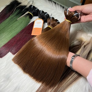 Vente en gros d'extensions de cheveux humains vierges alignés sur les cuticules 100% brutes os droits Super DD 12A paquets de cheveux Remy vietnamiens - Product Image 3